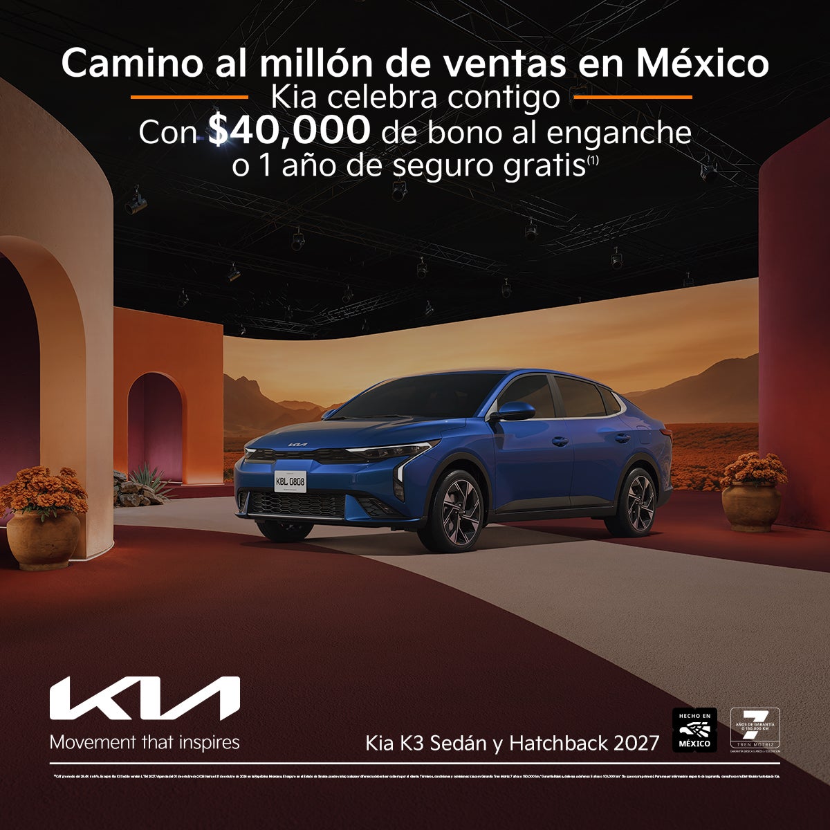 Kia K3 Sedán y Hatchback 2027.